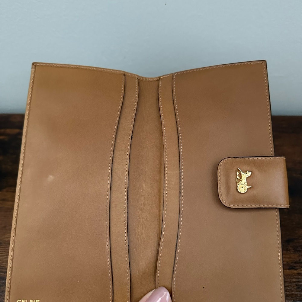 Celine is Tan and Brown Signature Wallet - Picture 7 of 8